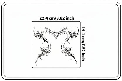 Wicked Thorn Hip temporary tattoo, view 3 — Yuka Ink
