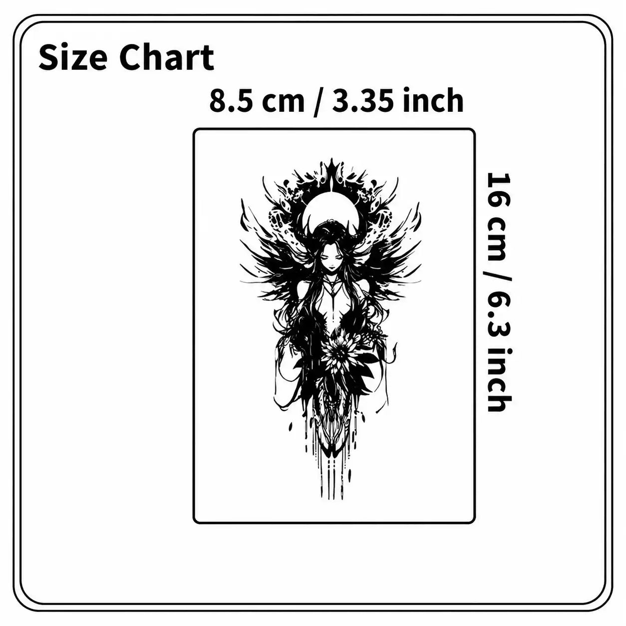 Goddess Sleeve temporary tattoo, view 3 — Yuka Ink