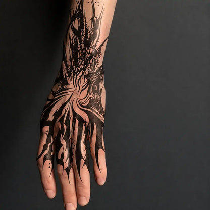 Gothic Claw Hand temporary tattoo, view 2 — Yuka Ink