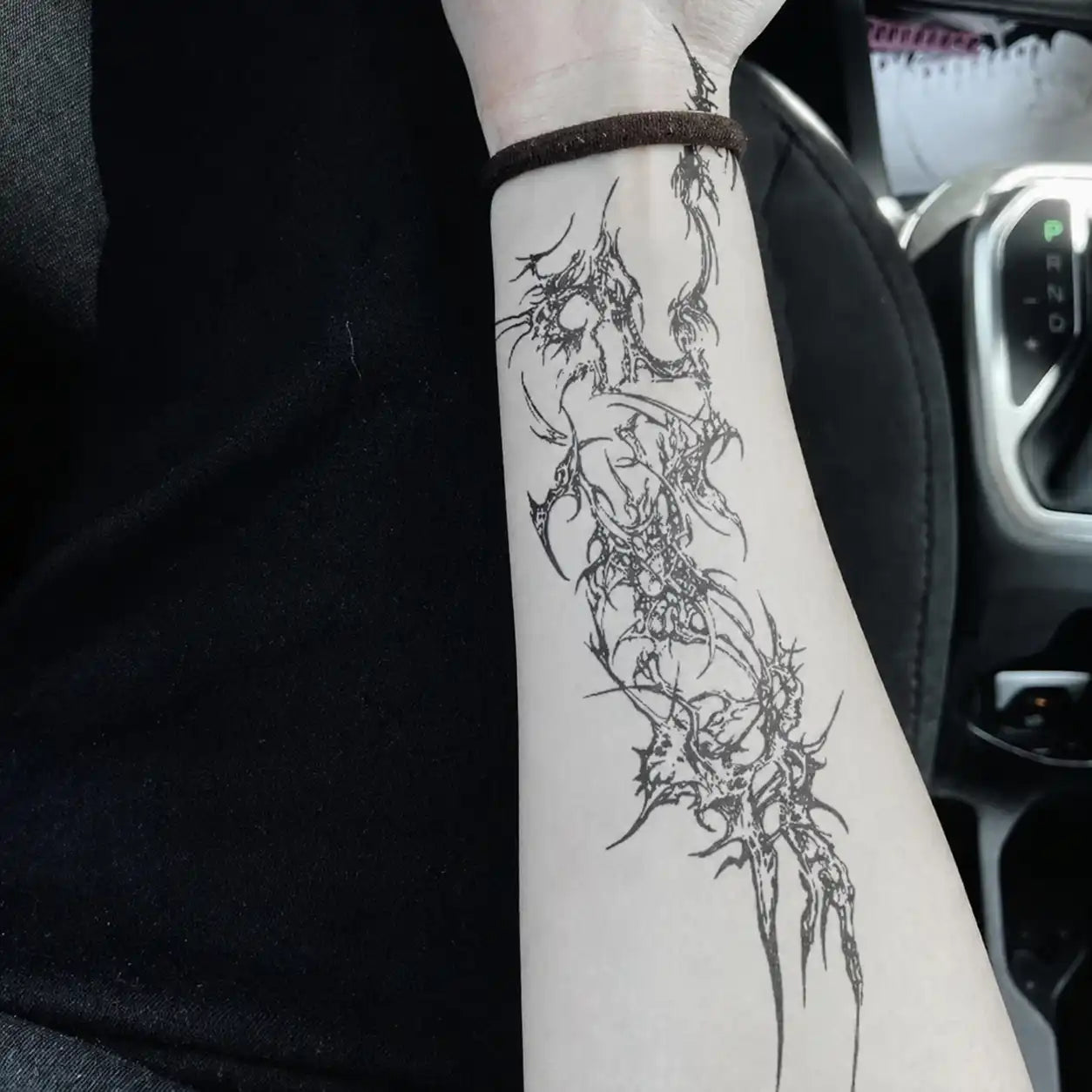 Thorn Totem Sleeve temporary tattoo, view 2 — Yuka Ink
