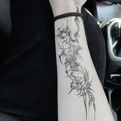 Thorn Totem Sleeve temporary tattoo, view 2 — Yuka Ink