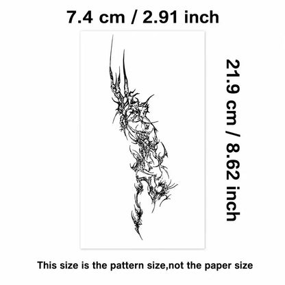 Thorn Totem Sleeve temporary tattoo, view 3 — Yuka Ink