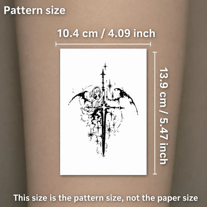 Swordsman Tattoo temporary tattoo, view 3 — Yuka Ink