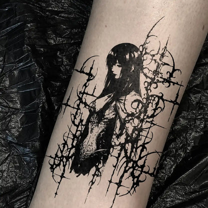 Thorn Muse Tattoo temporary tattoo, view 2 — Yuka Ink