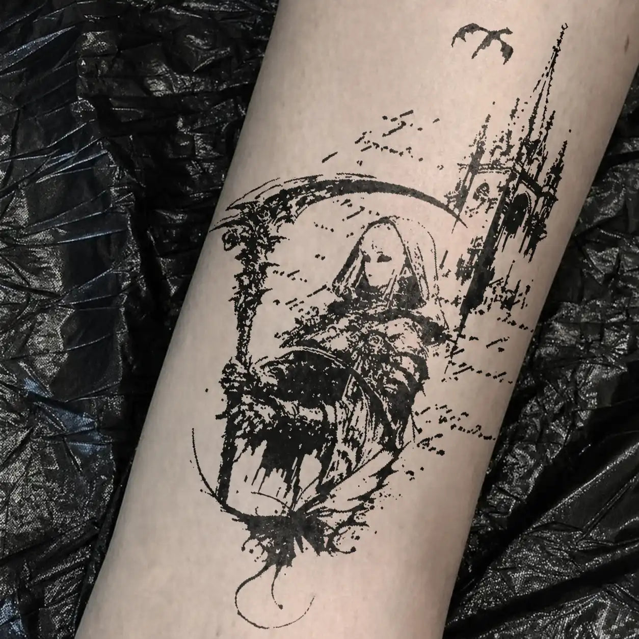 Gothic Ruins Tattoo temporary tattoo — Yuka Ink