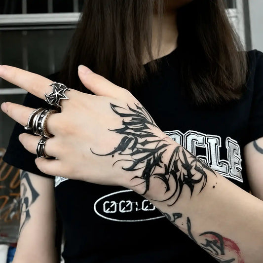 Dark Ink Hand temporary tattoo — Yuka Ink