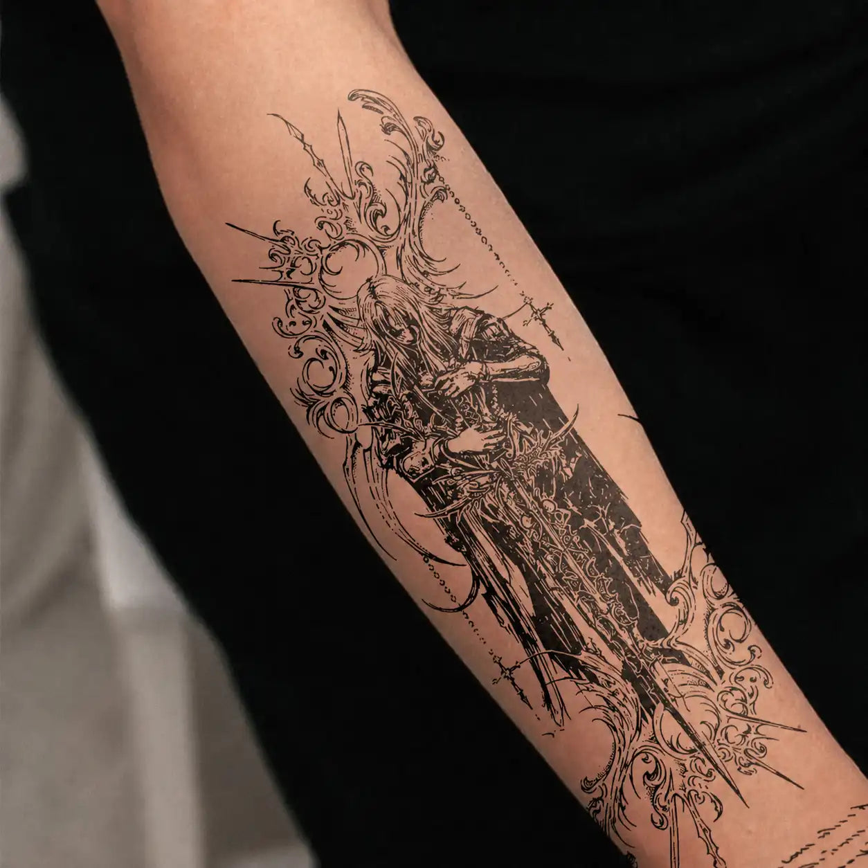 Holy Knight Sleeve temporary tattoo — Yuka Ink