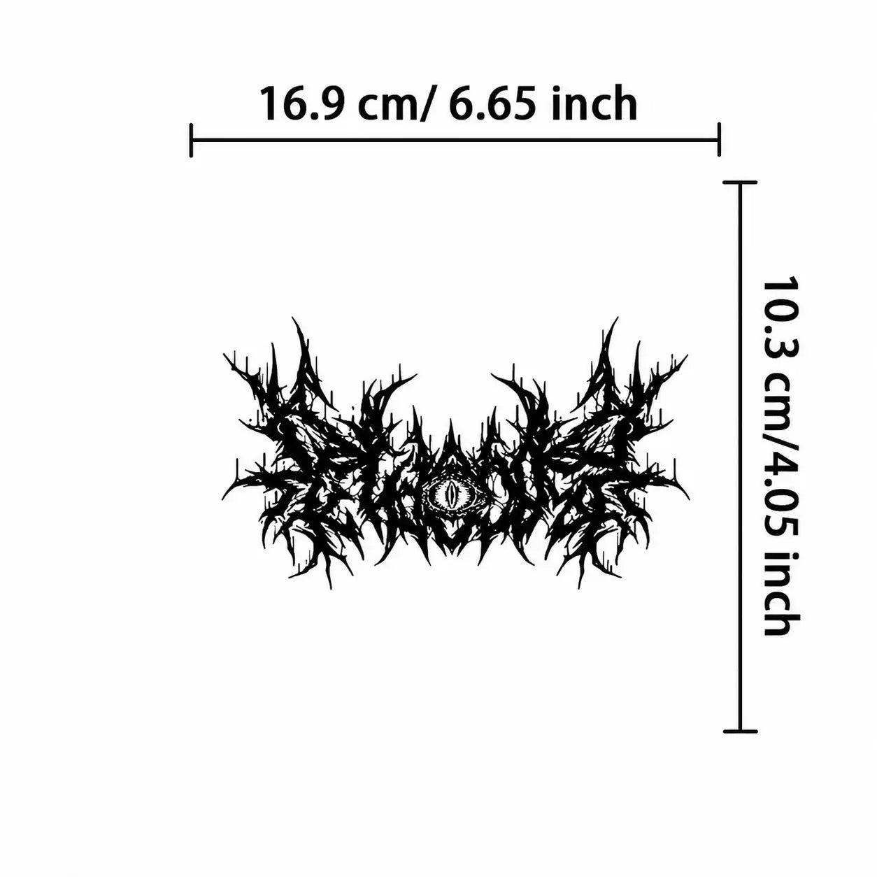 Thorn Script Neck temporary tattoo, view 3 — Yuka Ink