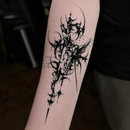 Angel Blade Sleeve temporary tattoo — Yuka Ink
