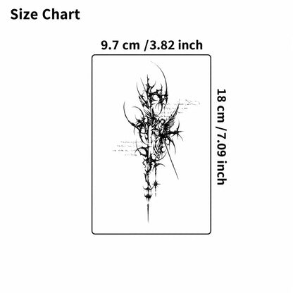 Angel Blade Sleeve temporary tattoo, view 3 — Yuka Ink