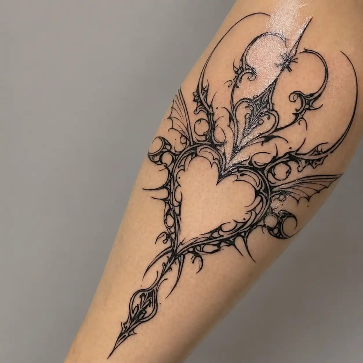 Winged Heart Tattoo temporary tattoo — Yuka Ink