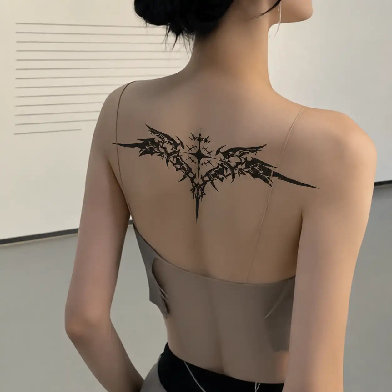 Angel Wings Back temporary tattoo — Yuka Ink