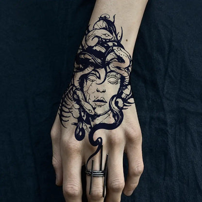 Medusa Hand temporary tattoo — Yuka Ink