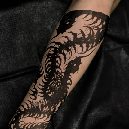 Shadow Serpent Sleeve temporary tattoo, view 2 — Yuka Ink