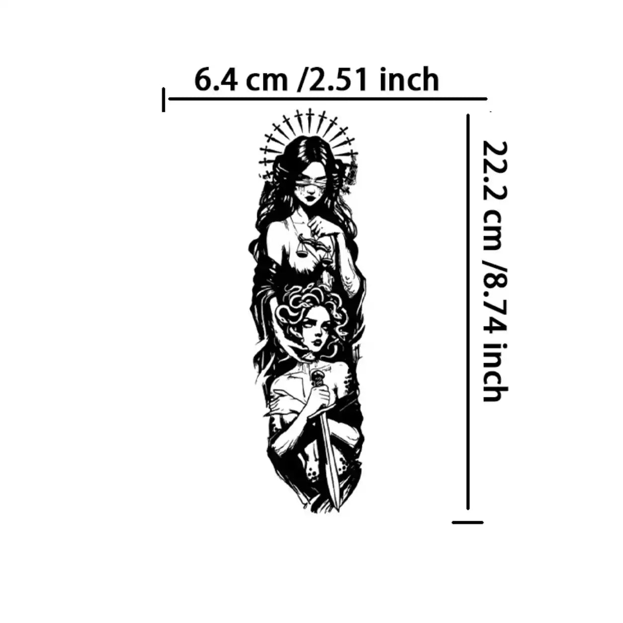 Witch Tattoo temporary tattoo, view 3 — Yuka Ink