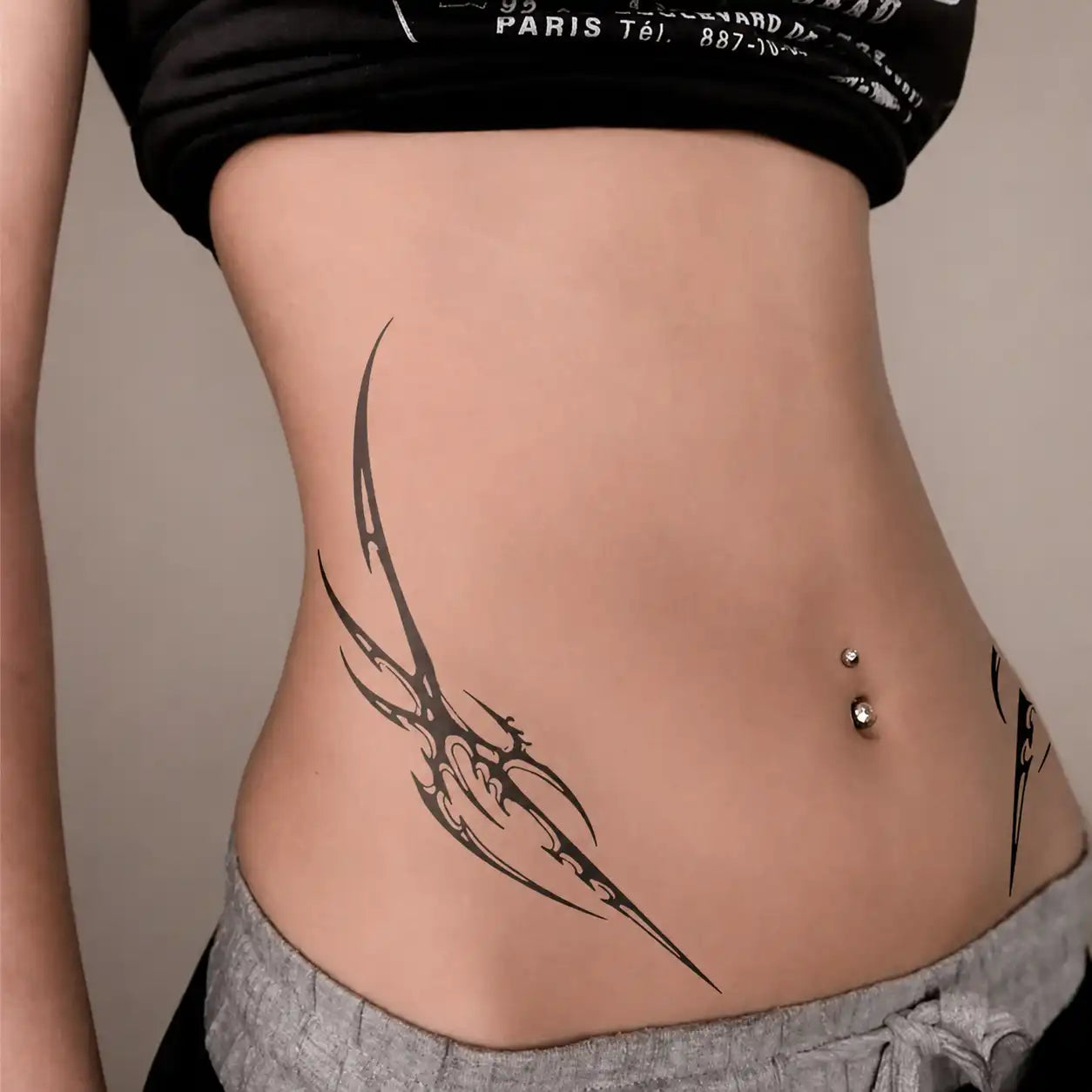 Thorn Hip temporary tattoo — Yuka Ink