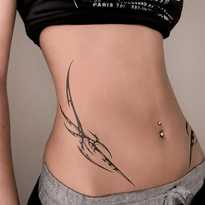 Thorn Hip temporary tattoo — Yuka Ink