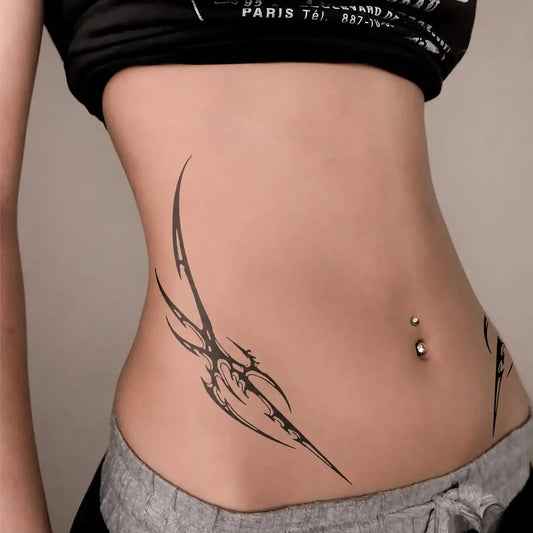 Thorn Hip temporary tattoo — Yuka Ink
