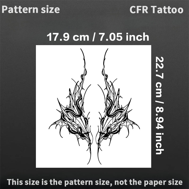 Wild Bloom Twin Back temporary tattoo, view 3 — Yuka Ink