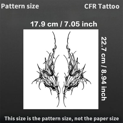 Wild Bloom Twin Back temporary tattoo, view 3 — Yuka Ink